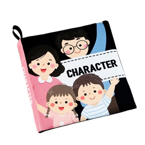 Interaktive Babybücher - Polyester Crinkle, Soft Pages, Sensory Spielzeug | Schwarz-Weiß-Stoffbuch mit anregendem Design für Kinder Badezeit, Lernspiele, frühe visuelle Stimulation von Generic