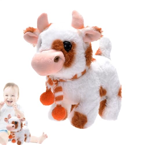 Interaktive Plüschkuh, Sound Animal Toy | Realistischer Plüsch mit automatischer Bewegung, Textur und lustigen Soundeffekten - Perfektes pädagogisches Geschenk für Kinder und Kleinkinder Interaktive Plüschkuh, Sound Animal Toy | Realistischer Plüsch mit automatischer Bewegung, Textur und lustigen Soundeffekten - Perfektes pädagogisches Geschenk für Kinder und Kleinkinder von Generic