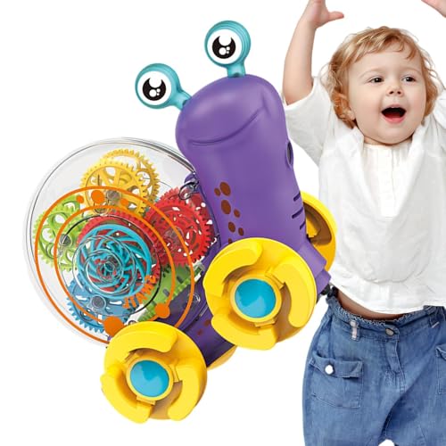 Interaktive musikalische Lichtausrüstung Schnecke | Krabbelschneckenspielzeug | Batterie betrieben automatisch die Richtung Beule & Go Action, Interactive Musical Light Up Crawling von Generic