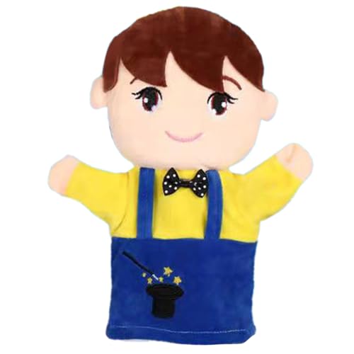 Interaktives Handpuppen-Set, 4 Familienfigurenpuppen mit beweglichen Mündern (Papa/Mama/Junge/Mädchen), weiches Rollenspielspielzeug für Kinder, 24,1 cm, perfekt für die Vorschule zum (B, 24x14x4cm) von Generic