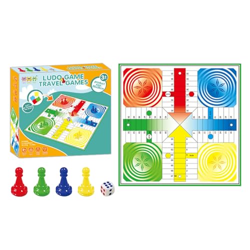 Internationales Reisebrettspiel, Strategiespiel aus Kunststoff für alle Altersgruppen, Familienparty-Unterhaltung, klassisches Brettspiel Nby94 (Orange, 22x24cm) von Generic