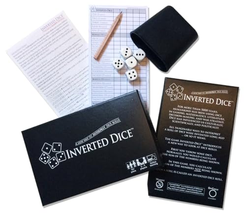 Inverted Dice – Würfelspiel – erste Ausgabe (2016, Sammlerstücke) – komplette Box mit 5 Würfeln, Becher, Score-Block, Stift und Regeln – ideal für die Reise (2-5 Spieler, 10-30 Minuten) von Generic