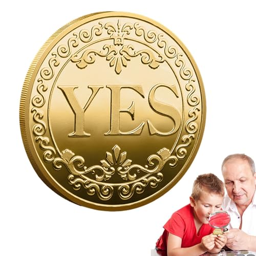 Ja-Nein-Münze – Entscheidungsmünze, Lucky Coin | Ja Nein Entscheidungsträgermünze Ja oder Nein Münze Gedenkmünze Doppelseitige Münze Gedenkmünze Sammlermünze von Generic