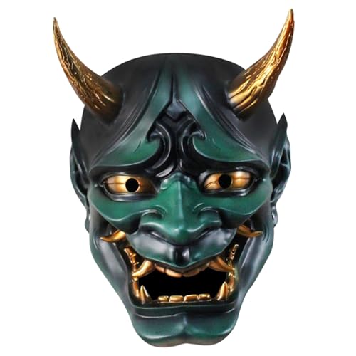 Japanische Halloween-Party-Kostüm-Requisiten, Halloween, japanische Rollenspiele, Harz, Bühnen-Performance-Requisiten, Party-Dekoration Vzm441 (Green, 27 * 21 * 16cm) von Generic