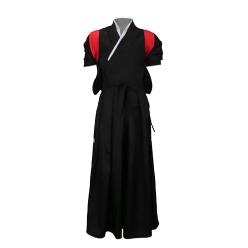 Japanischer Samurai-Hakama-Uniform-Kimono, Kendo-Anzug, Aikido-Judo, traditionelle Kampfsport-Cosplay, Halloween-Kostüm, 20# Schwarz, L von Generic