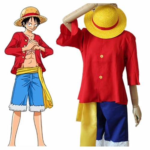 Japanisches Anime One Piece Monkey D. Ruffy Cosplay Kostüm von Generic