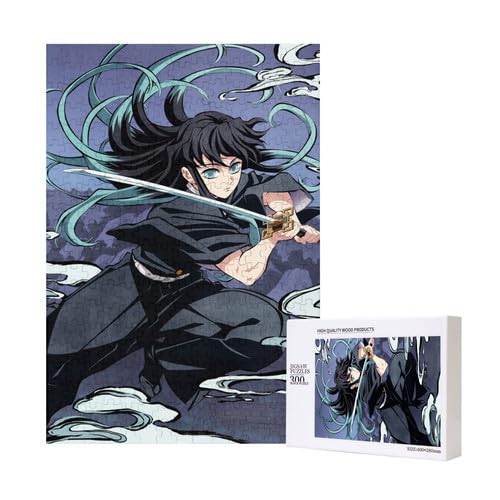 Japanisches Anime Tanjirou, Nezuko und neun Hashira Holzpuzzle für Erwachsene, Pappelmaterial, 300 Teile Puzzle von Generic