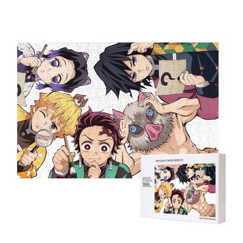 Japanisches Anime Tanjirou,Nezuko und Nine Hashira Holz Puzzles für Erwachsene,Pappel Material 300 Stücke Puzzles Puzzles Japanisches Anime Tanjirou,Nezuko und Nine Hashira Holz Puzzles für Erwachsene,Pappel Material 300 Stücke Puzzles Puzzles von Generic