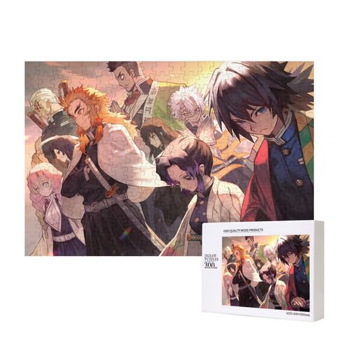 Japanisches Anime Tanjirou,Nezuko und Nine Hashira Holz Puzzles für Erwachsene,Pappel Material 300 Stücke Puzzles Puzzles Japanisches Anime Tanjirou,Nezuko und Nine Hashira Holz Puzzles für Erwachsene,Pappel Material 300 Stücke Puzzles Puzzles von Generic
