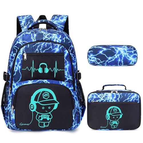 Jungen Junior High School Rucksack, stilvolle große Kapazität Schultasche(A) von Generic