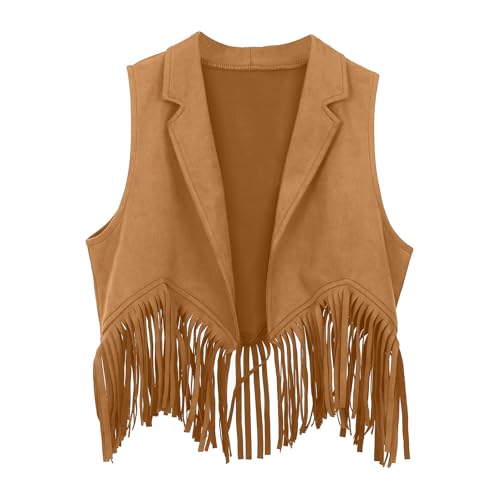 Jungen Mädchen Western Cowboy Cowgirl Outfits vorne offen Fransen Weste Party Dress Up Quaste Fransen Taille Mantel Tops Kostüm Mädchen Shirt Papa Jungen Mädchen Western Cowboy Cowgirl Outfits vorne offen Fransen Weste Party Dress Up Quaste Fransen Taille Mantel Tops Kostüm Mädchen Shirt Papa von Generic