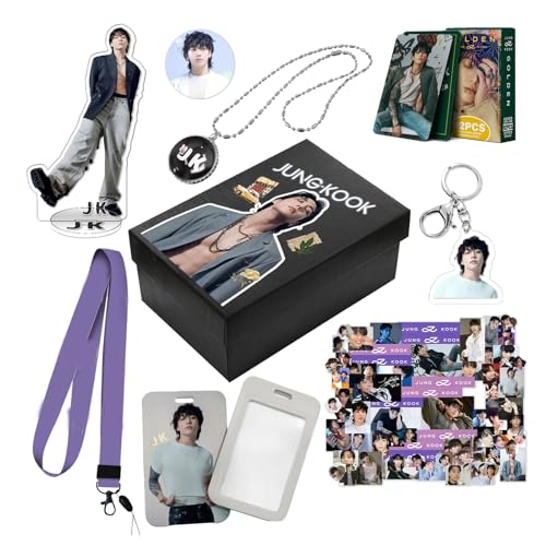 Jungkook Permission TODANCE ON Stage Fangeschenke, Fotokarten, Halskette, Aufkleber, Aufsteller, Schlüsselanhänger, Handyhalter(Black1) von Generic