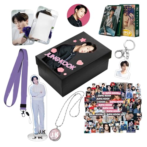 Jungkook Permission TODANCE ON Stage Fangeschenke, Fotokarten, Halskette, Aufkleber, Aufsteller, Schlüsselanhänger, Handyhalter(Black2) von Generic