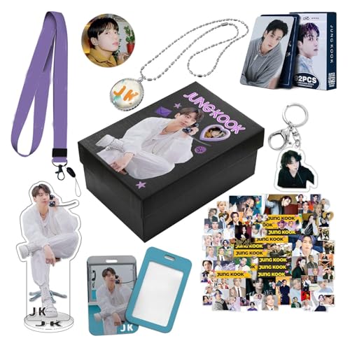 Jungkook Permission TODANCE ON Stage Fangeschenke, Fotokarten, Halskette, Aufkleber, Aufsteller, Schlüsselanhänger, Handyhalter(Black3) von Generic