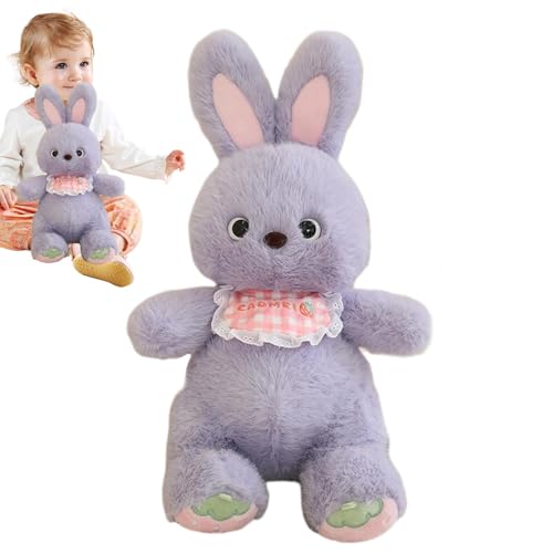 Kaninchen-Plüschtier, Kaninchen-Plüschtier – Plüschtier Hase mit Lätzchen, Raumdekoration aus Plüsch, Plüschkissen, Spielzeug aus Pelz Kaninchen-Plüschtier, Kaninchen-Plüschtier – Plüschtier Hase mit Lätzchen, Raumdekoration aus Plüsch, Plüschkissen, Spielzeug aus Pelz von Generic