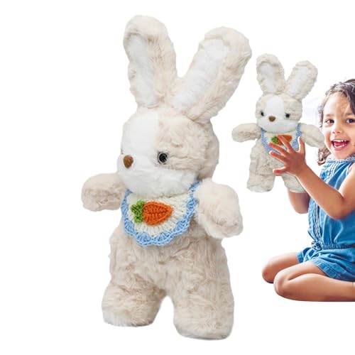 Kaninchen-Plüschtier, Kaninchen-Plüschtiere, Cartoon-Plüschtier mit süßem Karotten-Lätzchen, beruhigendes Spielzeug zum Schlafen, Häschen zum Kuscheln, Heimdekoration für Pani Kaninchen-Plüschtier, Kaninchen-Plüschtiere, Cartoon-Plüschtier mit süßem Karotten-Lätzchen, beruhigendes Spielzeug zum Schlafen, Häschen zum Kuscheln, Heimdekoration für Pani von Generic