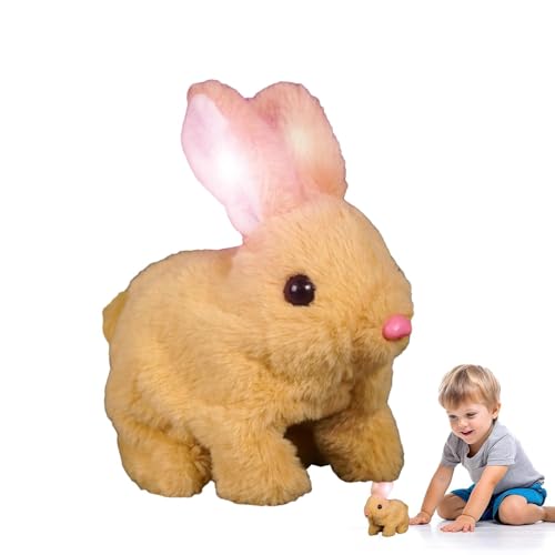 Kaninchen springen, Kaninchenspielzeug für Kinder, Hüpfen, Kaninchen Kaninchen realistische gefüllte Tiere, Springen, Kontraktion der Nase, sich bewegende Ohren, springen Tierroboter von Generic