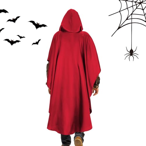 Kapuzenumhang für Herren | Renaissance-Umhang für Halloween | Verkleidungszubehör für Frauen für Bühnenauftritte, Vampirpartys, , Cosplay, Stil von Generic