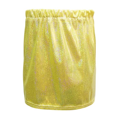 Karneval KinderkostüM Rock Kinder Urlaub Party Color Blocking Tutu Karneval Tanz Performance Rock Poncho Cheerleader Pailletten Faltenrock Mädchen Carnival Rock Dress Up (Gold, 110) von Generic