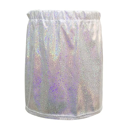 Karneval KinderkostüM Rock Kinder Urlaub Party Color Blocking Tutu Karneval Tanz Performance Rock Poncho Cheerleader Pailletten Faltenrock Mädchen Carnival Rock Dress Up (Silver, 110) von Generic