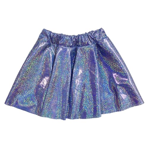 Karneval Kostüm Rock Mädche Kinder Urlaub Party Color Blocking Tutu Karneval Tanz Performance Rock Poncho Cheerleader Pailletten Faltenrock Mädchen Carnival Rock Dress Up (Blue, S) von Generic