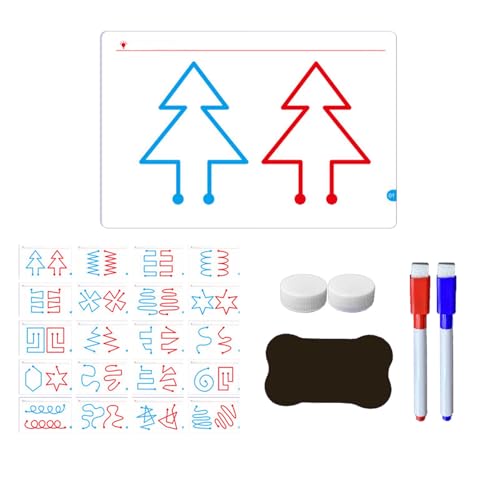 Karten zur Entwicklung der linken und rechten Gehirnhälfte, Gehirntrainingsspielzeug, Eltern-Kind-Interaktionsspielzeug, Entwicklungskarten (enthält 20 Karten, einen Radiergummi, 2 (Black, 21x14cm) von Generic