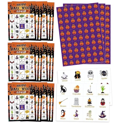 Kartenspiel - Halloween Bingo Game Card Set | Board Toy Halloween Interactive Features Für Eltern Teenager Paare Party Geburtstag Urlaub Road Trip Travel Camping Outdoor Nacht Mädchen Kartenspiel - Halloween Bingo Game Card Set | Board Toy Halloween Interactive Features Für Eltern Teenager Paare Party Geburtstag Urlaub Road Trip Travel Camping Outdoor Nacht Mädchen von Generic