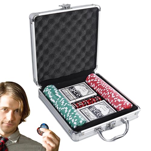 Kartenzähler | -Spiele | Kartenset mit Aluminiumetui für Texas Hold'em Blackjack Card Club von Generic