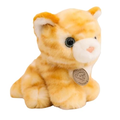 Katzenpuppenplüsch,Katzenplüsch für Kinder,Süße ausgestopfte Katzenpuppe - Handgefertigte Katzentier-Stoffpuppe, umarmbare Kätzchen-Stoffpuppe 6,3 Zoll für, Mädchen und Erwachsene von Generic