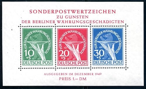 Kayser Berlin 1949 BLOCK1III ** POSTFRISCH WÄRUNGSBLOCK geprüft SCHLEGEL BPP (H0830 von Generic