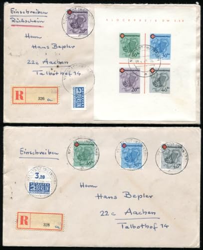 Kayser FRANZÖSISCHE Zone Rheinland Pfalz 1949 42-45A,BLOCK1 KLASSE R-Briefe(H5236 von Generic