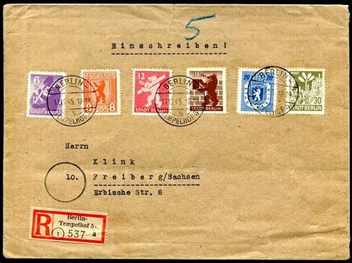 Kayser SBZ 1945 2-7B DURCHSTOCHEN auf R-Brief (Z8288b von Generic