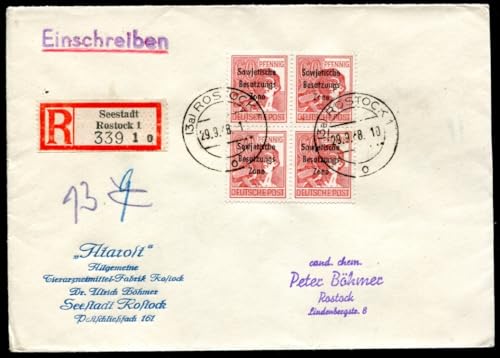 Kayser SBZ 1948 195a im VIERERBLOCK auf SAMMLER-R-Brief BEFUND Paul BPP (S8958 von Generic