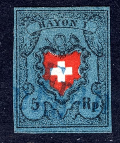 Kayser Schweiz 1850 7IIDDII gestempelt Luxus DOPPELDRUCK Attest RENGGLI (H6202 von Generic