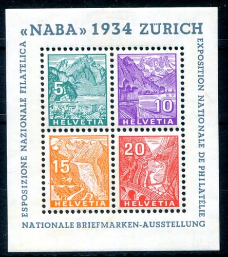 Kayser Schweiz 1934 BLOCK1 ** POSTFRISCH NABA TADELLOS (F9229 von Generic
