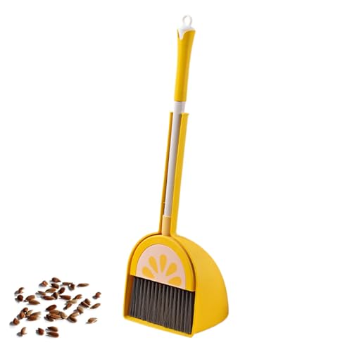 Kehrbesen mit Kehrschaufel für Kinder - Besen und Kehrschaufel Set für Kinder, Design Obst | Haushalts-Reinigungswerkzeuge Set von Generic