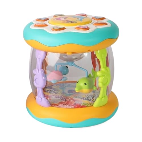 Kid Clap Drum, Handtrommeln für Kinder - Niedliche Meerestiere-Klatschtrommel mit Lichtern und Musik | Sensorische Musikinstrumente Trommel-Kind-Musikspielzeug für Kinder, und Mädchen Kid Clap Drum, Handtrommeln für Kinder - Niedliche Meerestiere-Klatschtrommel mit Lichtern und Musik | Sensorische Musikinstrumente Trommel-Kind-Musikspielzeug für Kinder, und Mädchen von Generic