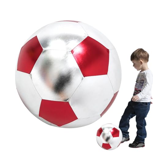Kids Football Toy - PVC Buntes Stoffball, 90 g aufblasbares Plüsch Football | Leichte Metallgewebespieloberflächen, interaktive und leckdichte Design -Feature, Indoor -Outdoor -Backyard Beach Park von Generic