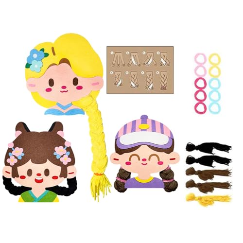 Kids Hair Toys – Fun Learn to Braid Hair Book, Hair Craft, Hairstyle Kit | Travel Activity, Arts and Crafts Kits, Girls Braiding Toys, Braiding Toys for Adults von Generic