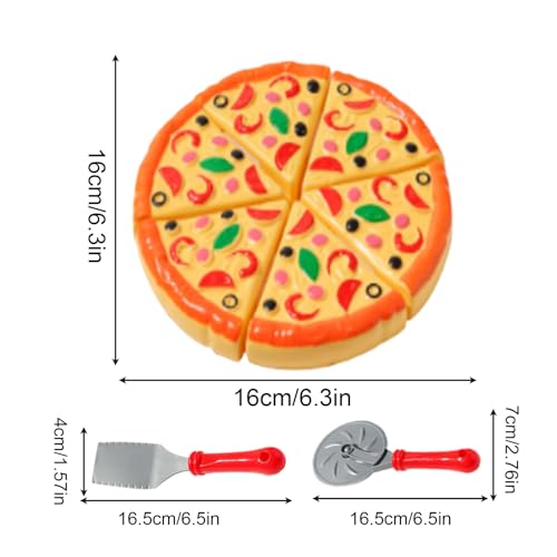 Kids Pizza - Plasticc Toy, farbenfrohes -Design | Bildungsfoodspiel mit Schneidebrett -Accessoire, interaktive vorgetäuschte Küche für Kochpraxis und Rollenspiel -Lernspaß Kids Pizza - Plasticc Toy, farbenfrohes -Design | Bildungsfoodspiel mit Schneidebrett -Accessoire, interaktive vorgetäuschte Küche für Kochpraxis und Rollenspiel -Lernspaß von Generic