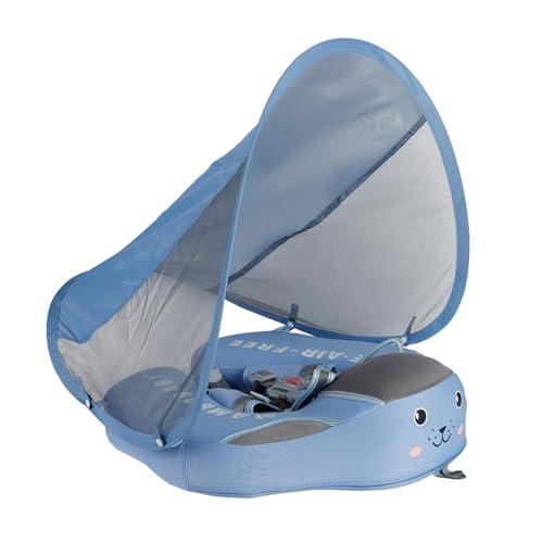 Kids Pool Float Mit Baldachin - UPF 50+ Baby Float Ring Mit Sonnenschirm | Sicheres Säuglingspool-Zubehör Mit Hellem Design, Verstellbarem Gurt, Kleinkind-Wassertrainer Für Einen Sicheren Sommerspaß, von Generic