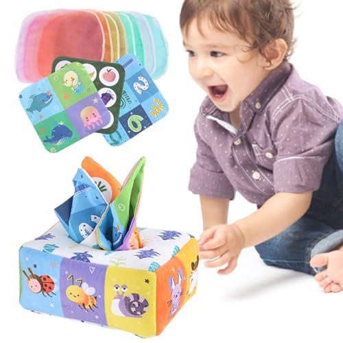 Kids Tissue Box Toy - Sensorisches Lernspielzeug Für Mehr Als 1 Jahre | Soft Säuglingsentwicklungsstammspielzeug Mit Auszugsgeweben, Frühschulgeschenk Für Kleinkindjungen Und Mädchen (Paste Kids Tissue Box Toy - Sensorisches Lernspielzeug Für Mehr Als 1 Jahre | Soft Säuglingsentwicklungsstammspielzeug Mit Auszugsgeweben, Frühschulgeschenk Für Kleinkindjungen Und Mädchen (Paste von Generic