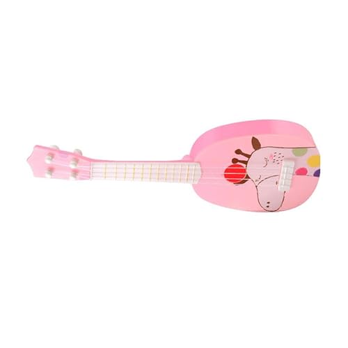 Kids Ukulele -Spielzeug, Plastik Ukulele -Spielzeug Attraktiv Einfach zu Hause für zu Hause zu Spielen (8041A Rosa Hirsch-Stil) von Generic