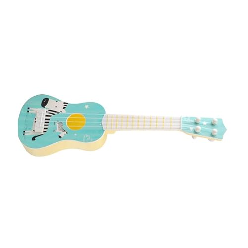 Kids Ukulele -Spielzeug, Plastik Ukulele -Spielzeug Attraktiv Einfach zu Hause für zu Hause zu Spielen (8042 Hellgrüner Zebra-Stil) von Generic
