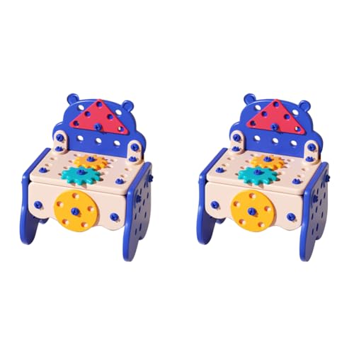 Kids Werkzeugkoffer 60-teilig Montessori Lernspielzeug Vorschulspielzeug for Kinder Jungen Mädchen ab 3 4 5 6 7 8 von Generic
