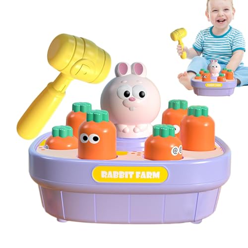 Kids Whack Mole Toy - Holz Hammerspielzeug für Kleinkinder, Spaß Lernspiel für Kinder, interaktives Whack the Mole-Spiel, sicheres Lernspielzeug, tolles Geschenk für und Mädchen von Generic