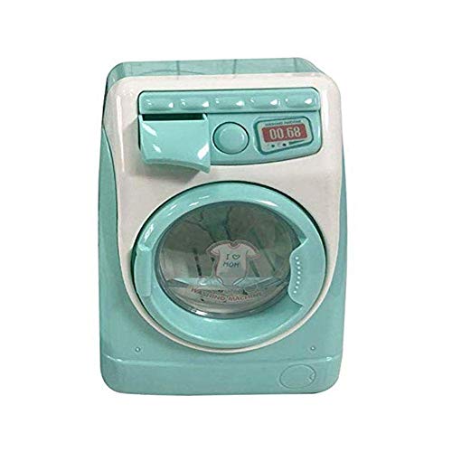 Kinder/Baby Mini Waschmaschine Spielzeug Haushaltsgerät Spielzeug Batteriebetrieben mit drehbarer Walze,Mintgrün von Generic