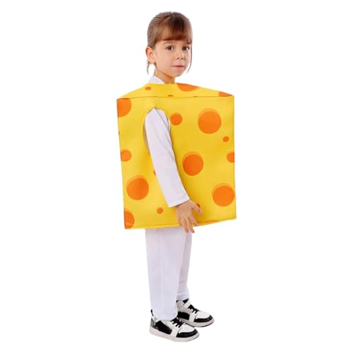 Kinder Cosplay Kostüm Halloween Party Kleid Gericht Thema Outfit Für Schule Spielen Leistung Rolle Rollenspiel (Yellow, 110) von Generic