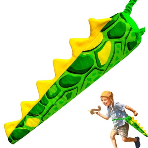 Kinder Dinosaurier Schwanzkostüm - Plüschdinosaurier und weicher Drachenschwanz, kreativer Tierschwanz für Kinder, Halloween -Foto -Requisite, lustige Schwänze für Kinderkostümversammlungen und Partys von Generic