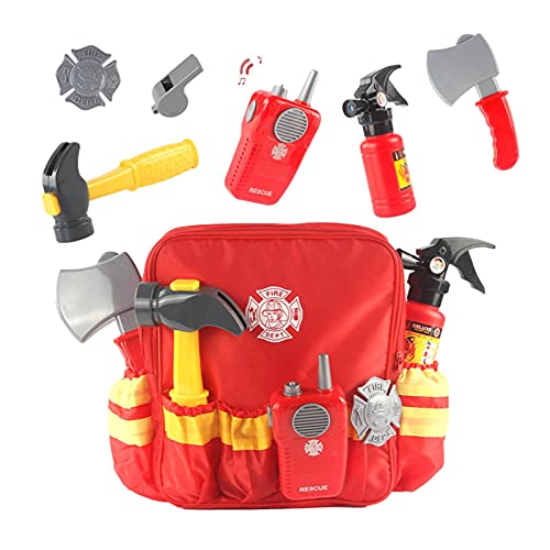 Kinder Feuerwehr – Spielzeug zum Spielen | Feuerwehrmann-Ausrüstung Cosplay Spielzeug Feuerwehrmann mit Rucksack, Geschenk für Rollenspiele, frühzeitiges Edukatives Cosplay Kinder Feuerwehr – Spielzeug zum Spielen | Feuerwehrmann-Ausrüstung Cosplay Spielzeug Feuerwehrmann mit Rucksack, Geschenk für Rollenspiele, frühzeitiges Edukatives Cosplay von Generic